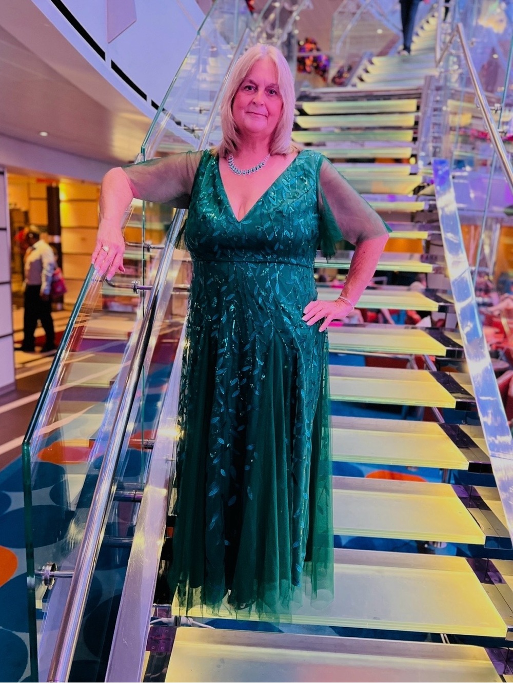 Ever Pretty Emerald Green V-Neck Maxi Dress